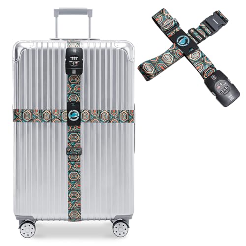 Amazon.co.jp: Travelkin クロス荷物ストラップ TSA承認、調節可能な